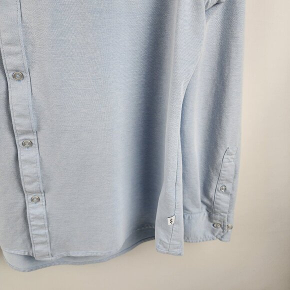 7 Diamonds Shirt Mens XXL Blue 4-Way Stretch Oxford L/S Button Up - Picture 4 of 6